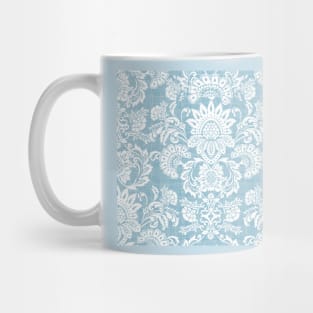 Turquoise Damask Mug